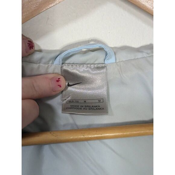 Nike Men's Quarter-Zip Wind Breaker Light Blue Oversized Hooded Jacket - Size M - Picture 9 of 11